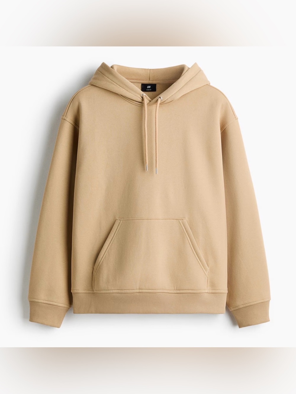 Large H&M Men's Hooded Sweatshirt in Taupe Like New
